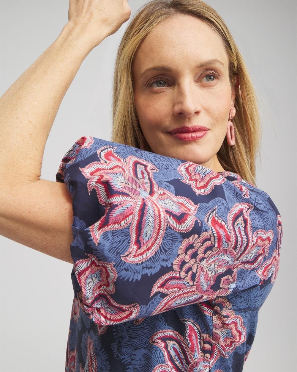 Floral Bubble Hem Top Product Image