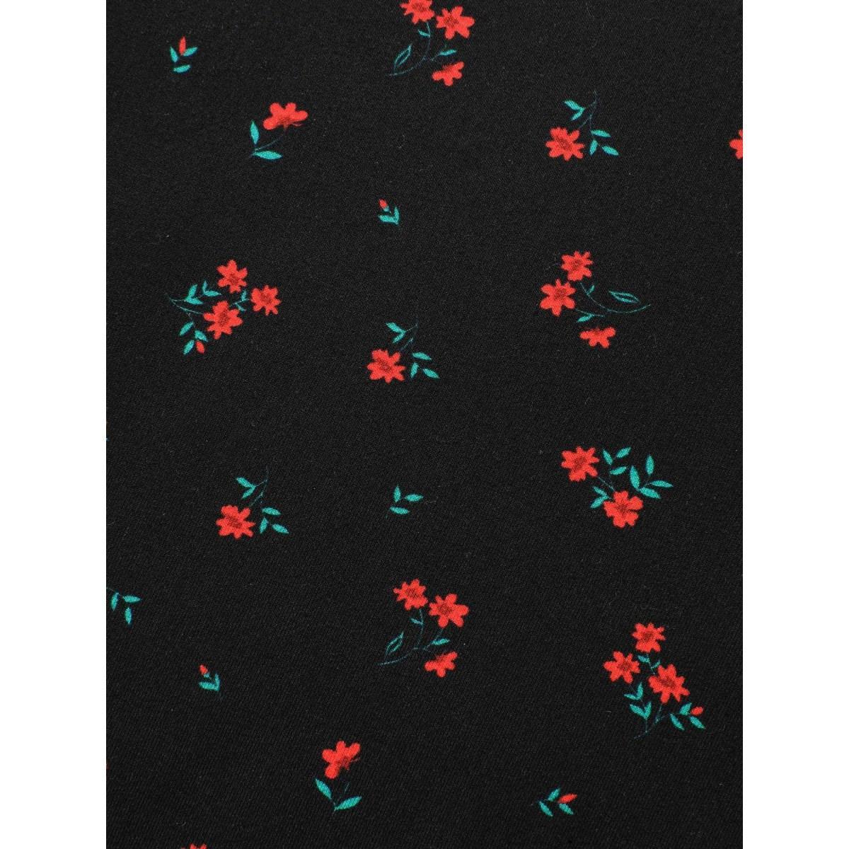 Plus Size Ditsy Floral Pocket Skinny Leggings Women BlackFlower Elegant High stretch Skinny Mid Rise Everyday Leggings BloomChic 30/6X Product Image