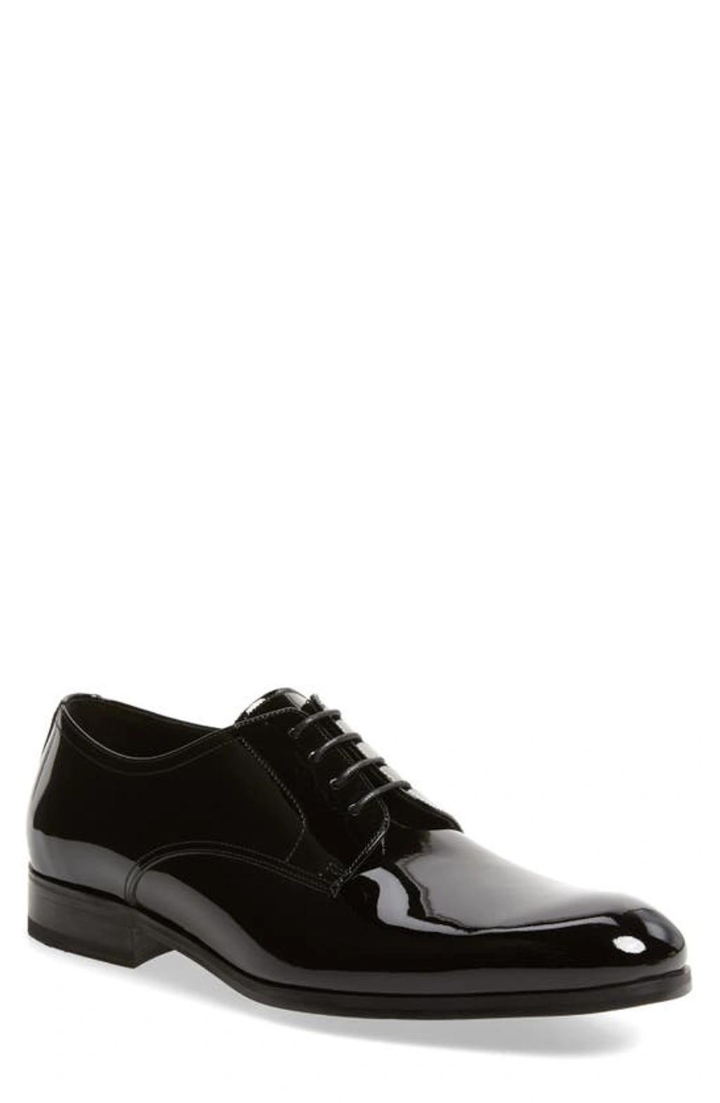 TO BOOT NEW YORK Men's Aalborg Lace-up Patent Leather Derby Shoes In Vernice Nero Product Image