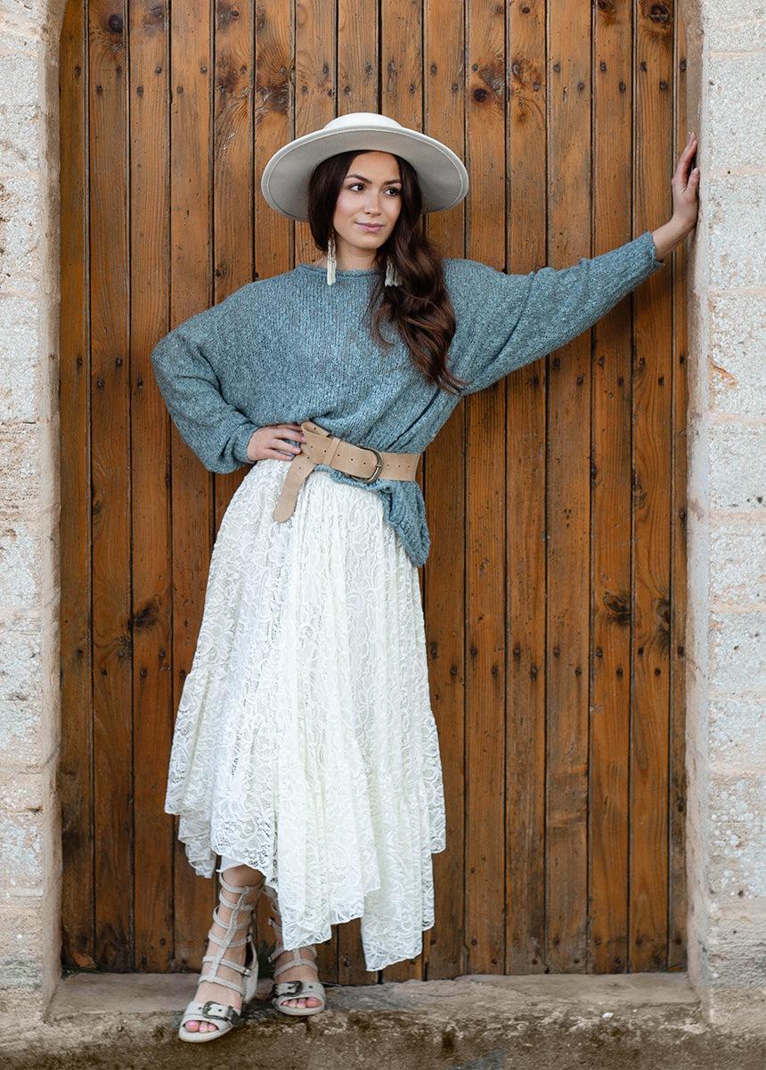 Selah Sweater in Whisper Blue Female Product Image