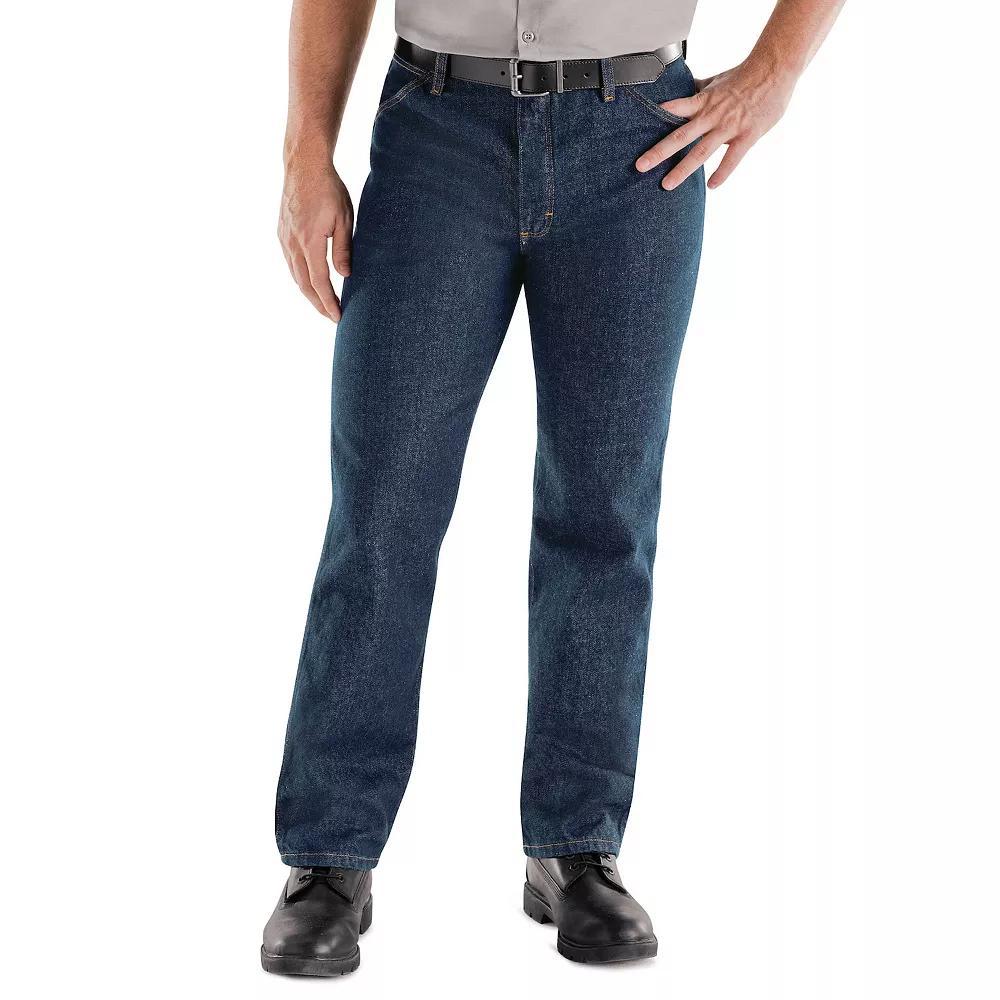 Men's Red Kap Classic-Fit Work Jeans, Size: 33X34, Prewashed Blue Product Image