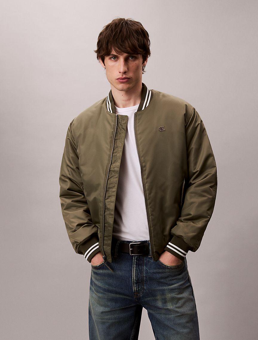 Nylon Tipped Bomber Jacket Product Image