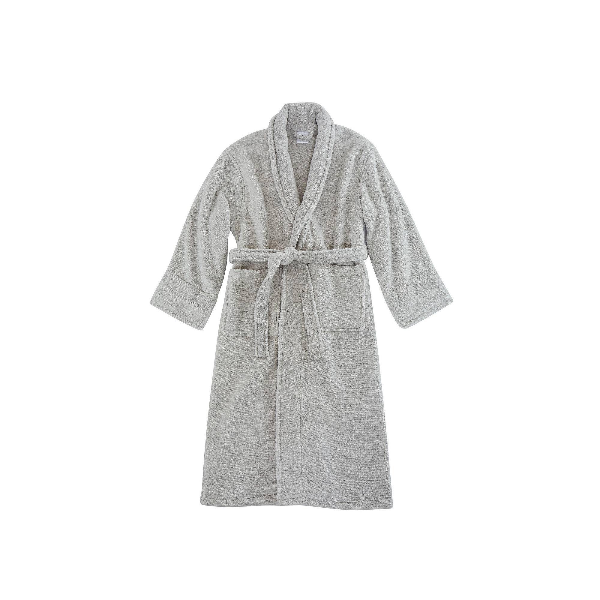 Borghese Roma Luxe Cotton Zero Twist Bath Robe, Women's, Size: Small/Medium, Gray Product Image