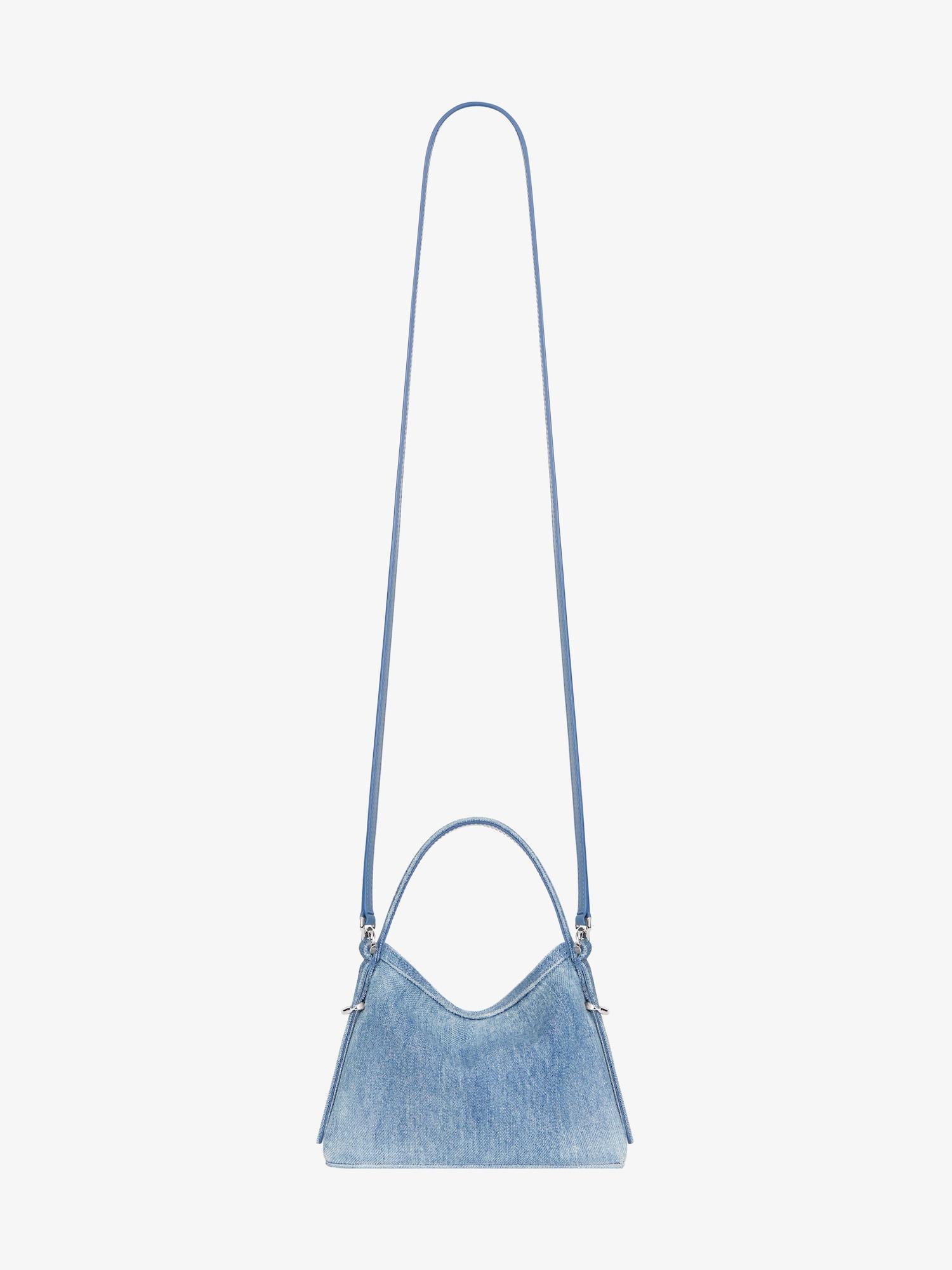Nano Voyou bag in washed denim Product Image