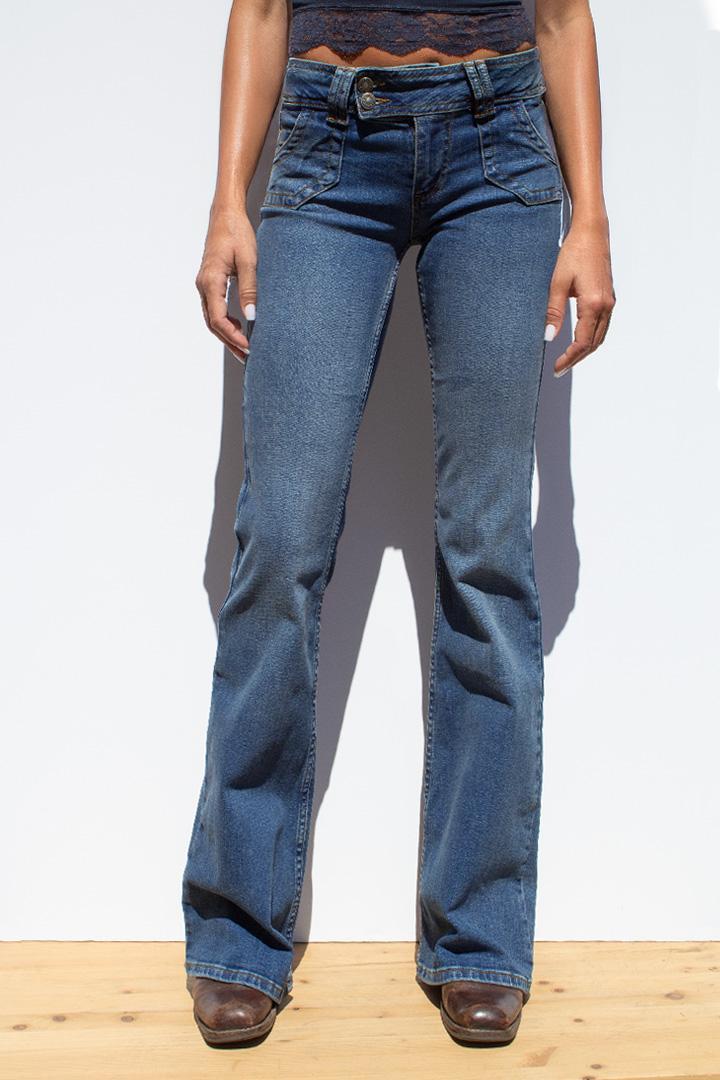 Flare jeans double button Product Image