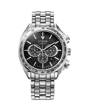 Citizen Mens Eco-Drive Carson Stainless Steel Bracelet Chronograph Watch Blue Two Tone Product Image