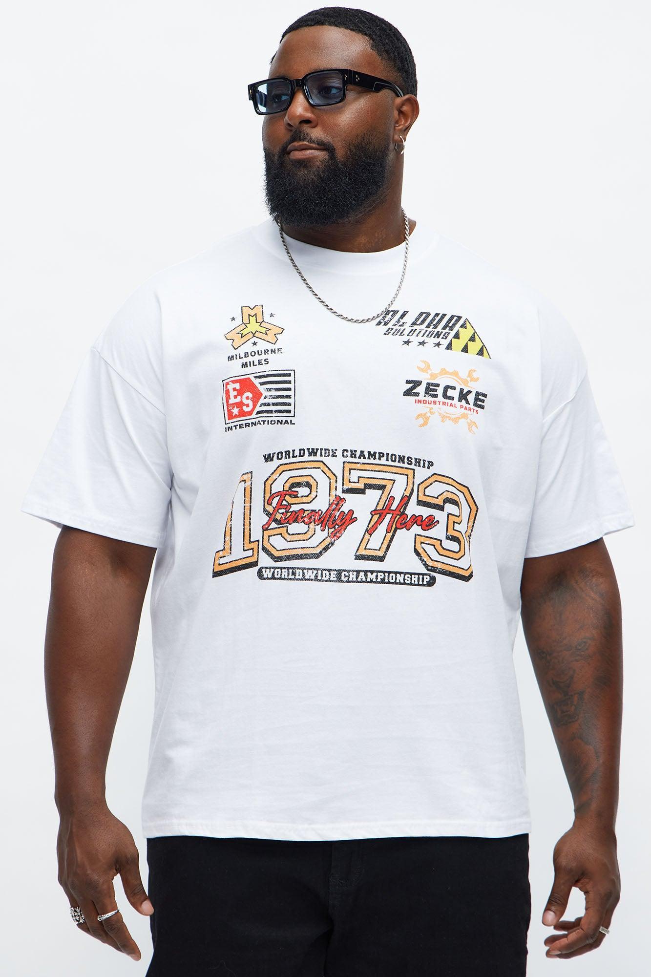NYC Track Oversized Short Sleeve Tee - White Product Image