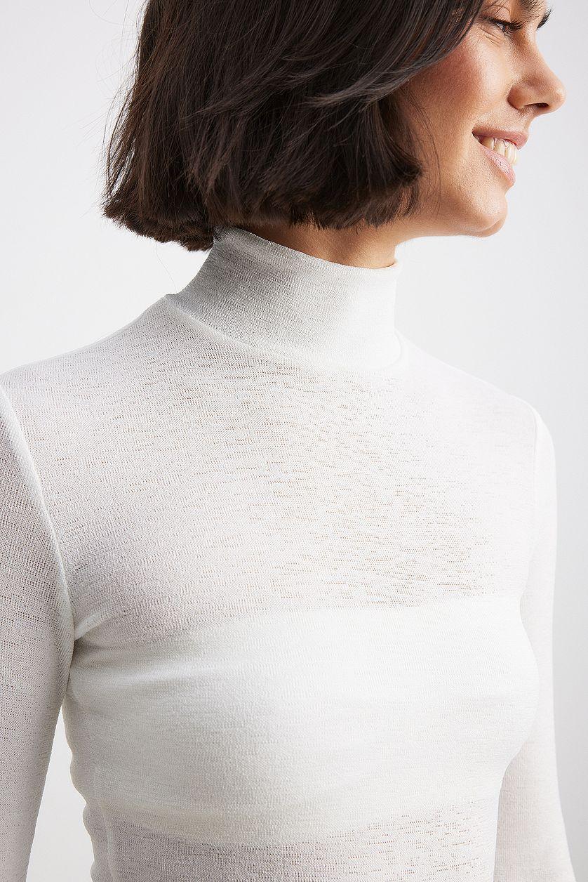 Sheer Collar Top Product Image