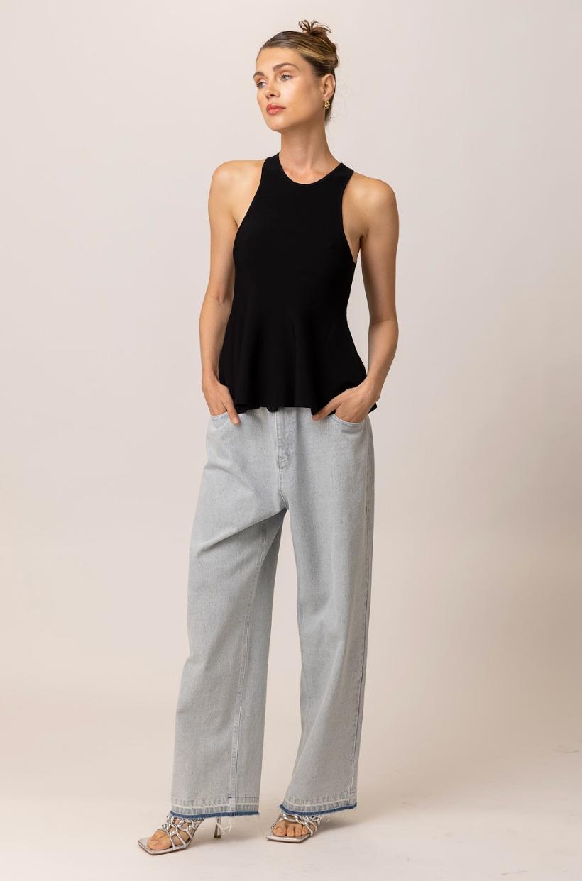 Line & Dot | Amina Top | Black Product Image