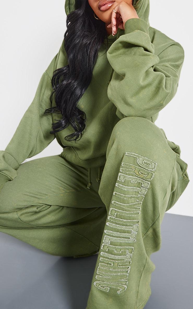 PRETTYLITTLETHING Shape Khaki Sweatpants Product Image