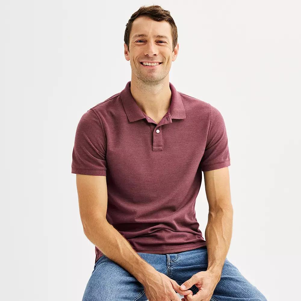 Men's Adaptive Sonoma Goods For Life® Easy Dressing Pique Polo, Size: XXL, Scott Blue Product Image
