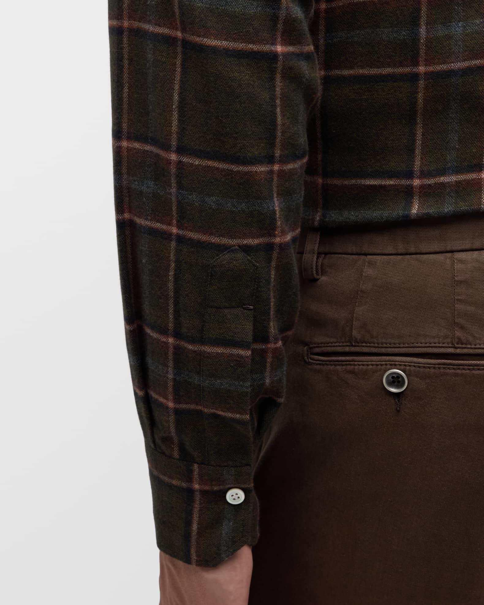 Men's Flannel Plaid Casual Button-Down Shirt Product Image