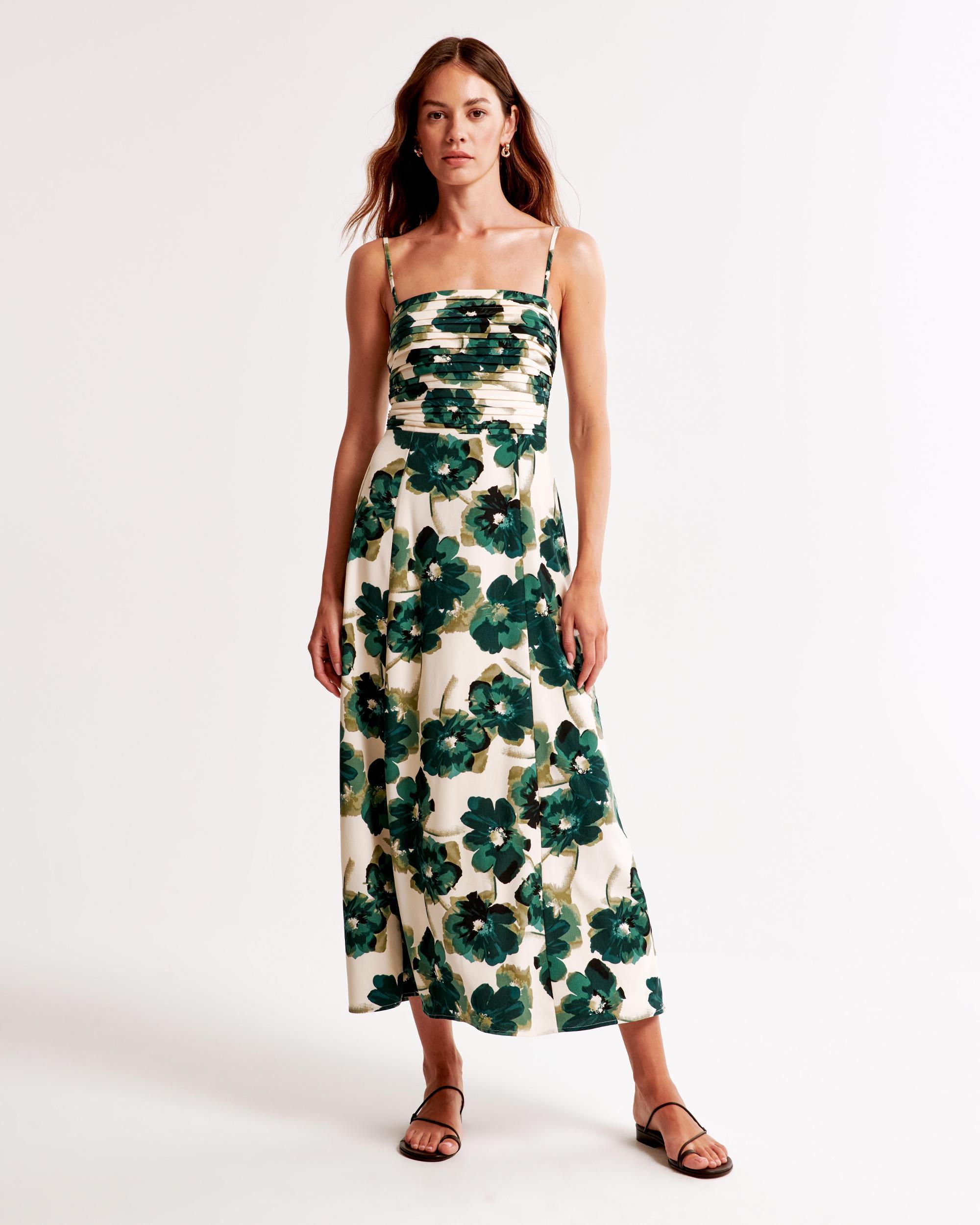 The A&F Emerson Crepe Midi Dress Product Image