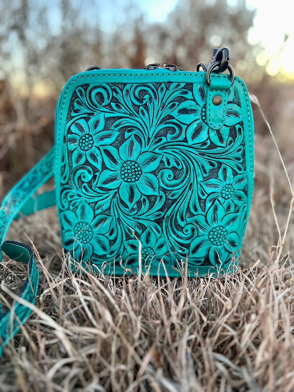 Darling Gardens of Turquoise Crossbody Product Image