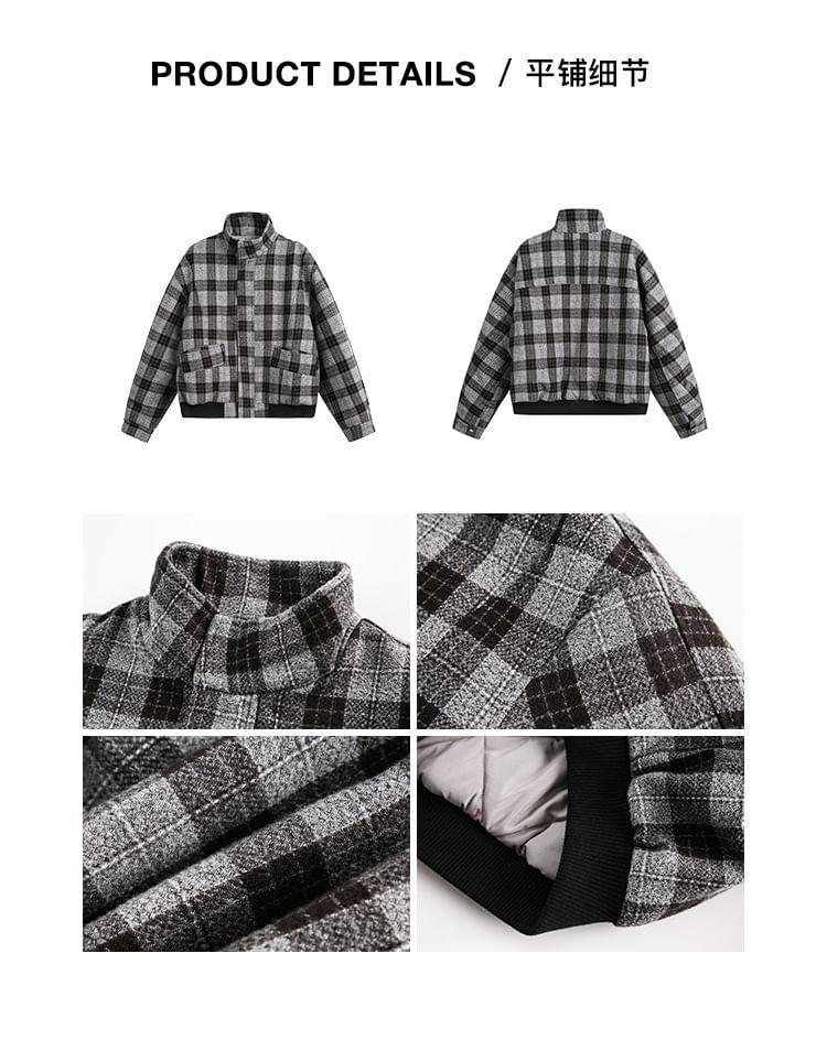 Plaid Pocket Detail Jacket Product Image