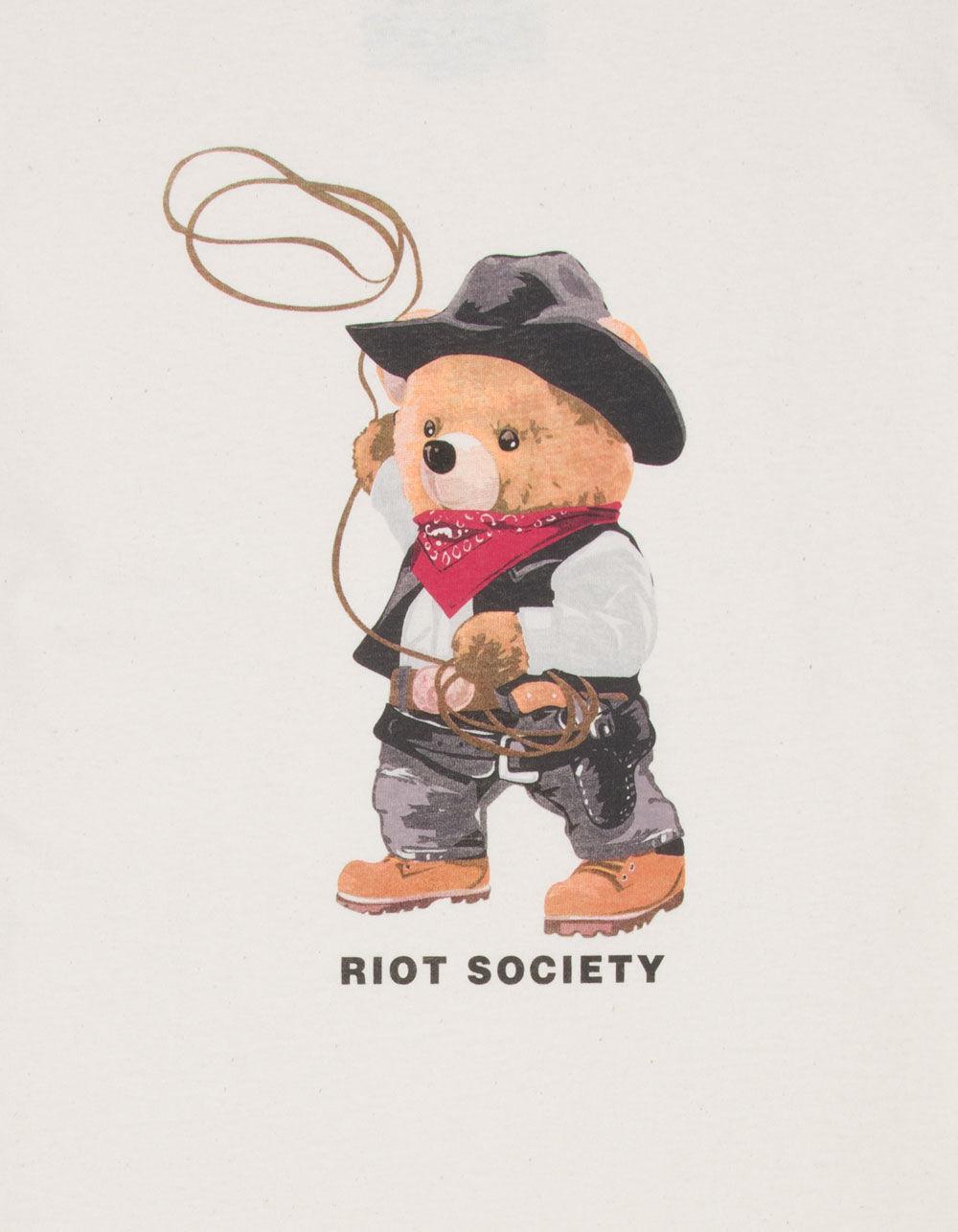 RIOT SOCIETY Rodeo Teddy Mens Tee - CREAM Product Image
