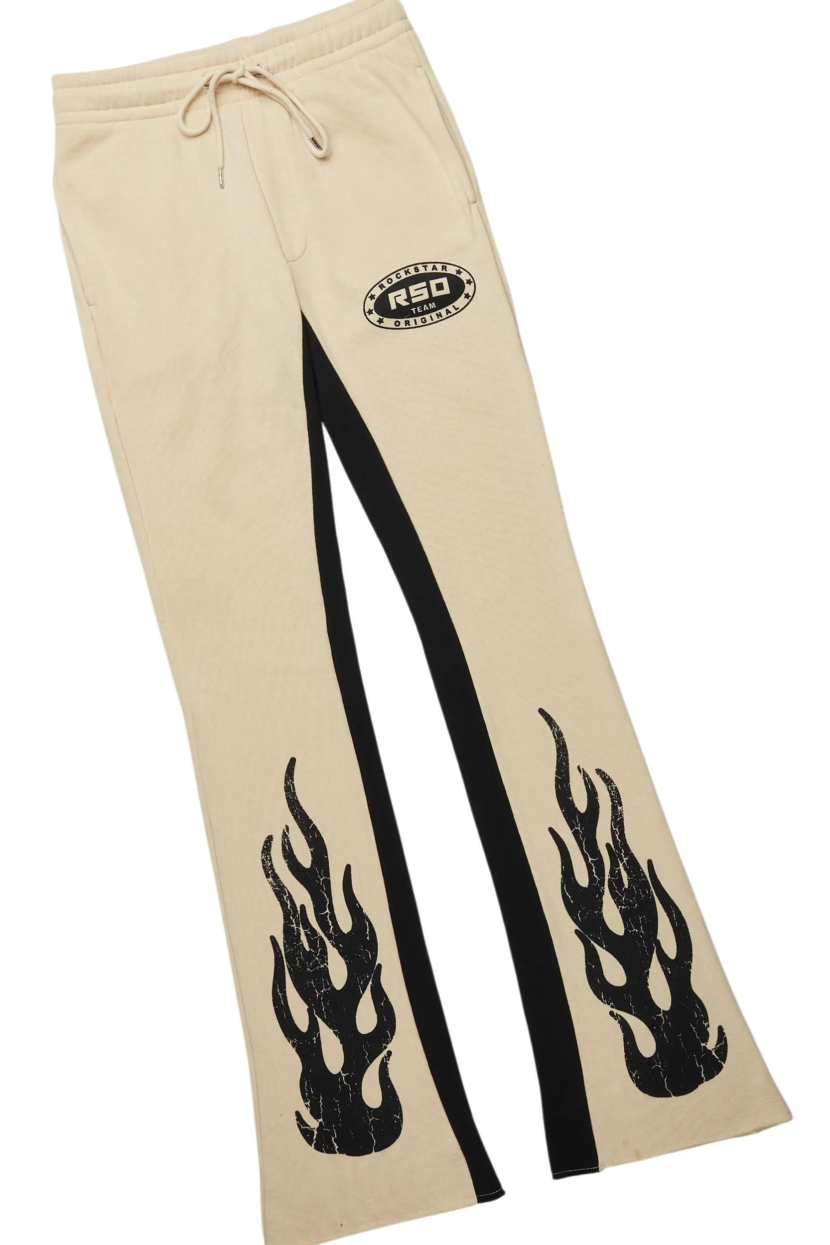 Amos Beige Hoodie/Baggy Track Pant Set Male Product Image