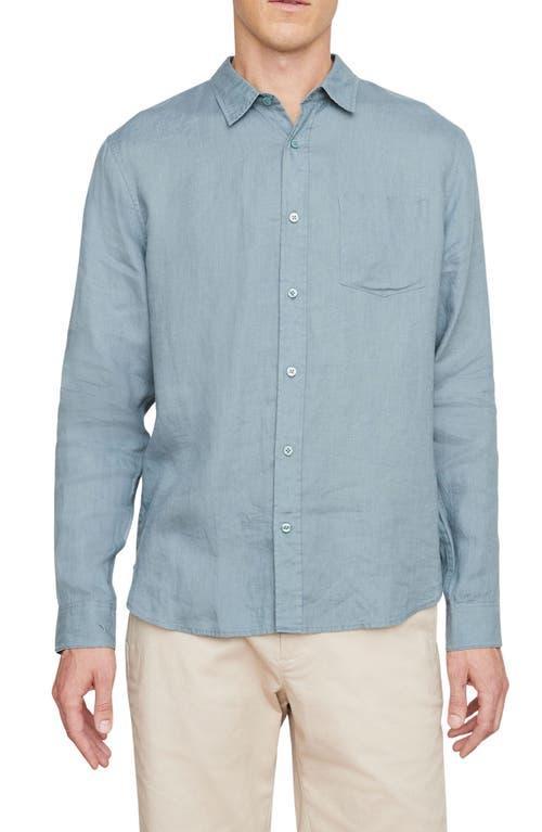 Vince Solid Linen Button Down Shirt Product Image
