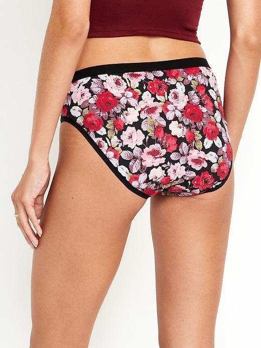 High-Waisted Lace-Trim Bikini Underwear Product Image