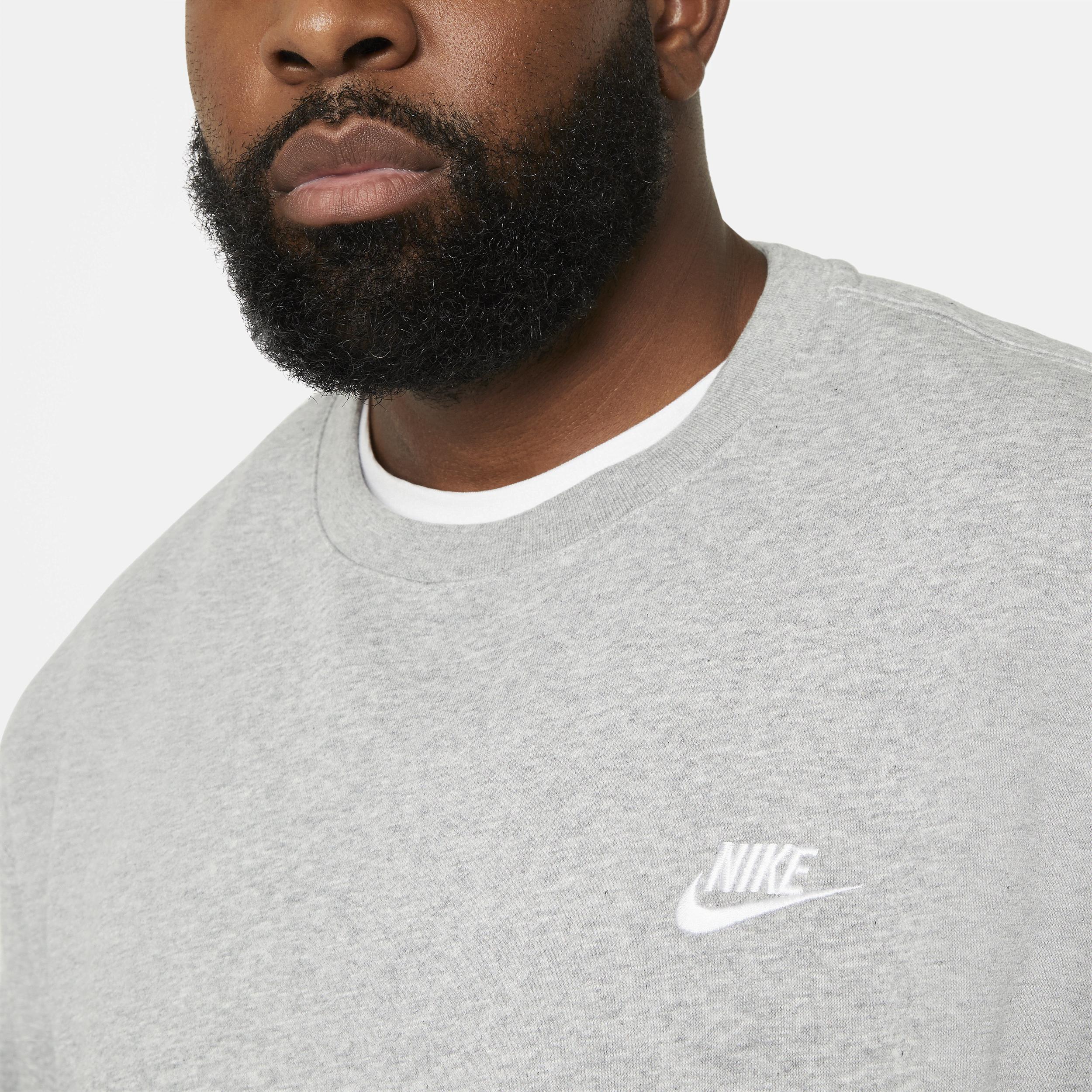 Nike Men's Club Crewneck Sweatshirt in Khaki/White at Nordstrom, Size Small Product Image