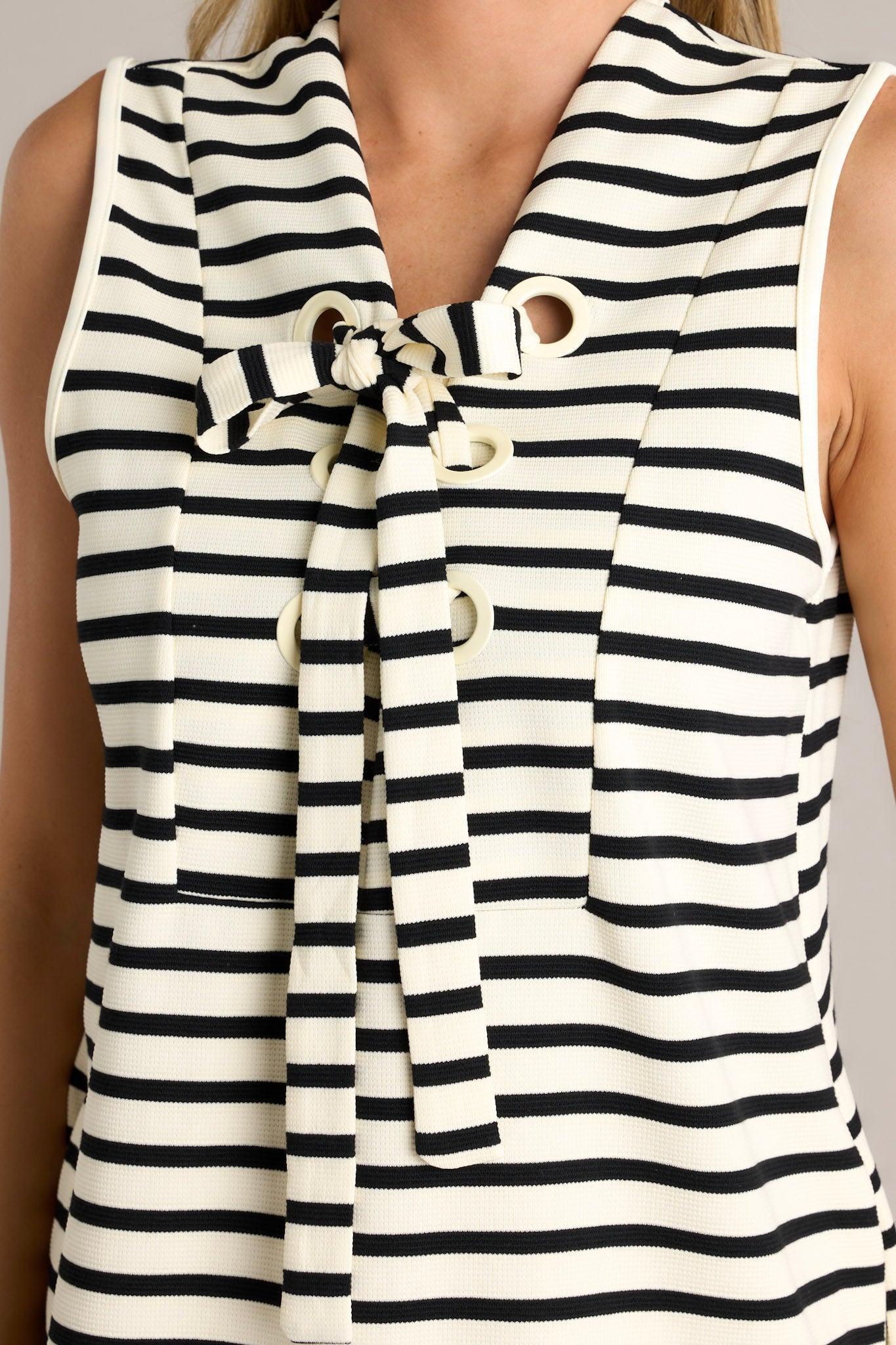 Blissful Strolls Black Sleeveless Mini Dress Product Image