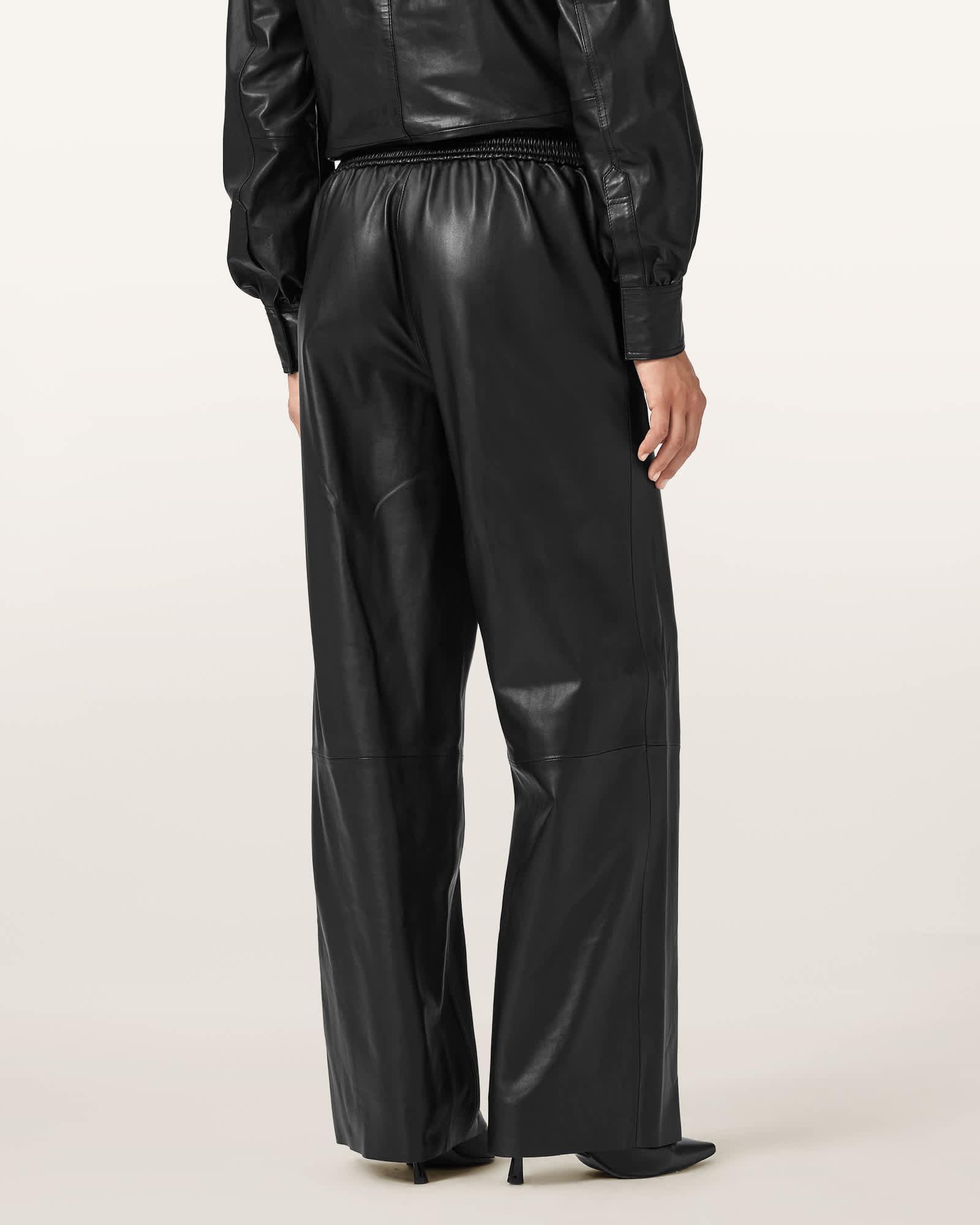 Ash Wide Leg Leather Pants Product Image