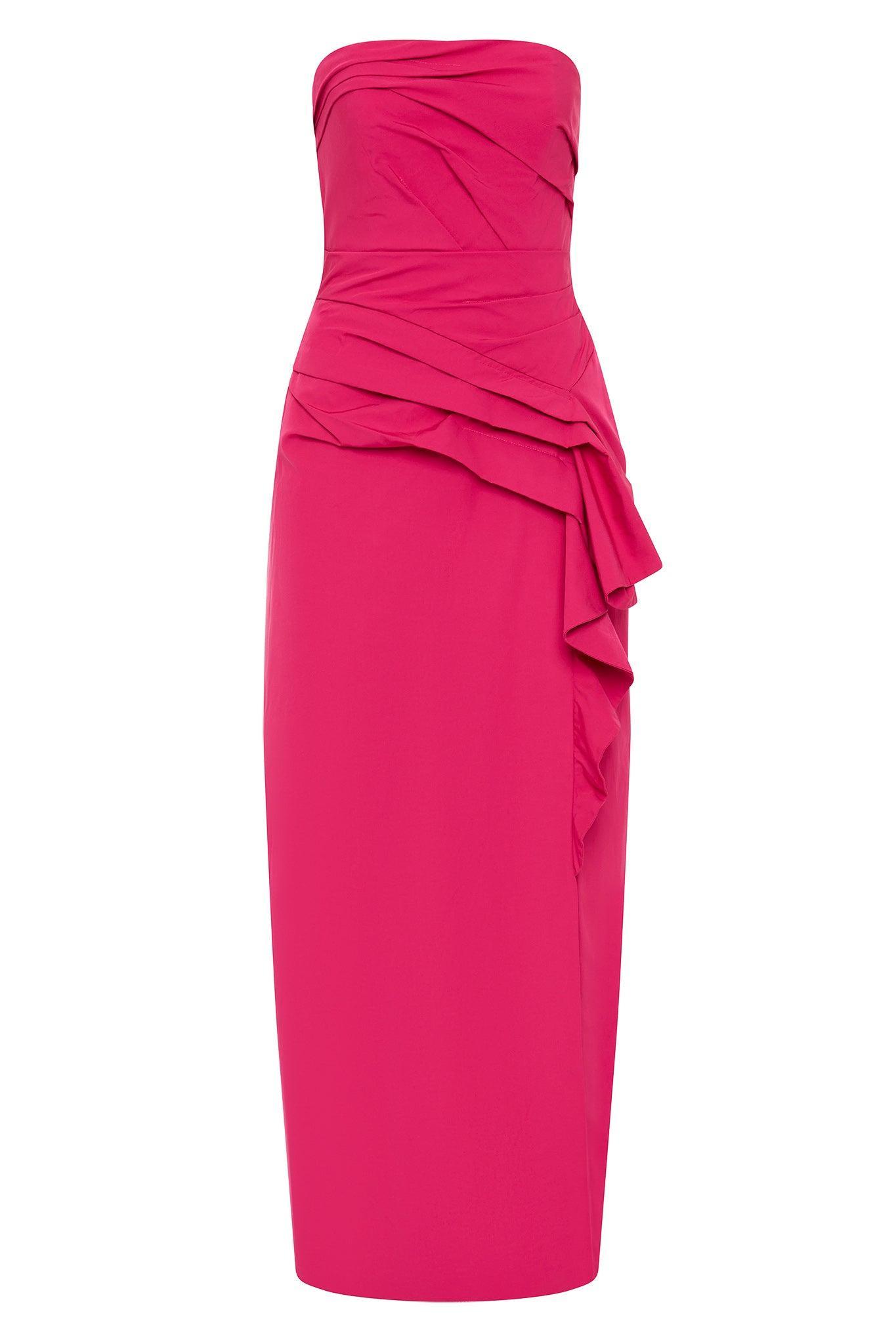 Roma Draped Midi Dress Product Image
