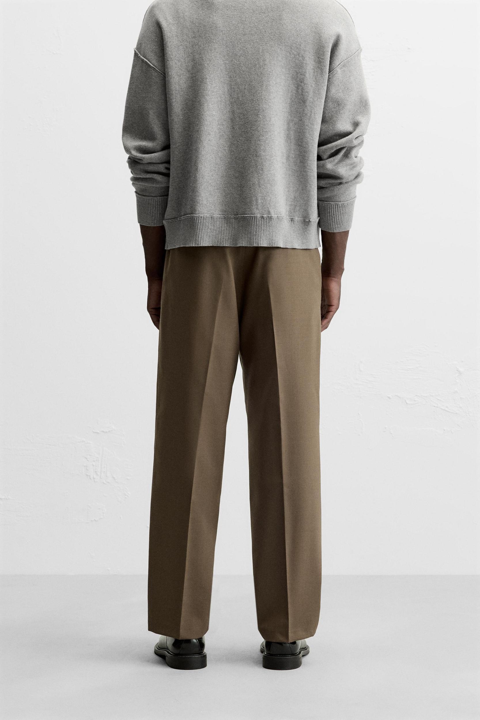 WOOL BLEND STRAIGHT FIT PANTS Product Image