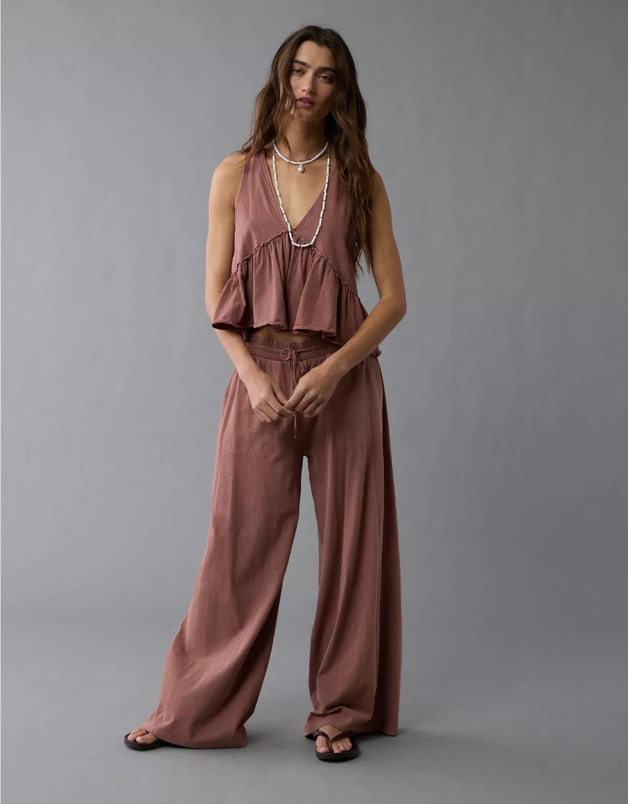 AE Sunchaser Knit V-Neck Swing Tank Top Product Image