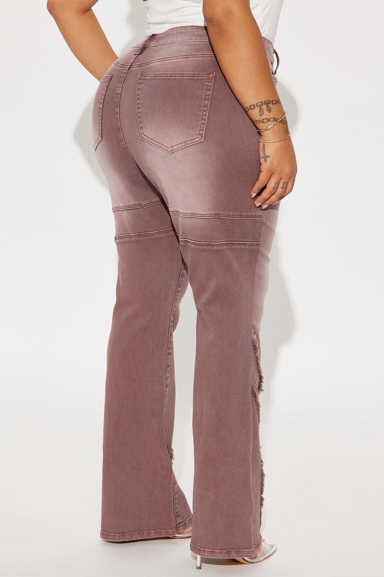 Kiss And Tell Flare Pant - Mauve Product Image