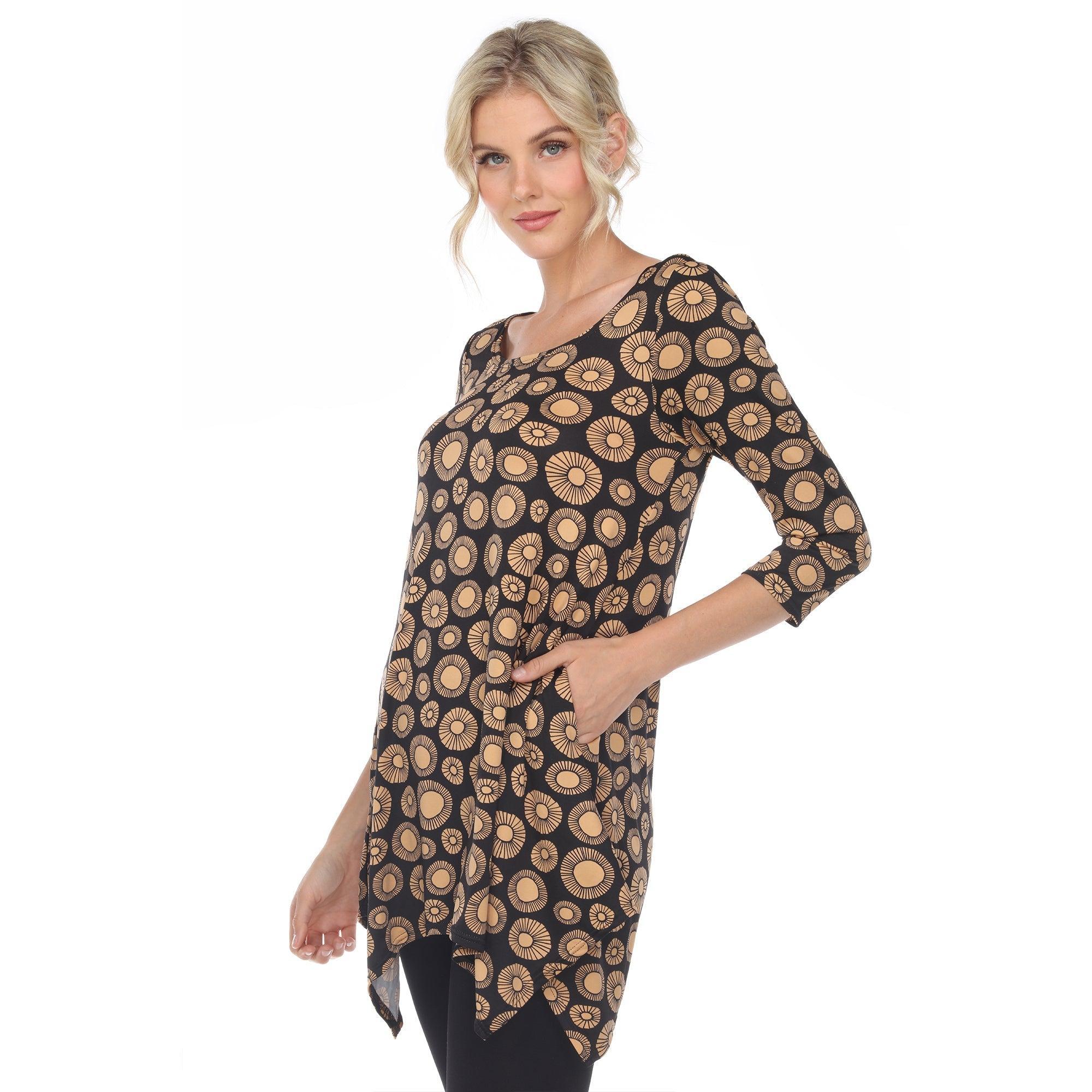 Printed Geometric Circle Tunic Top Product Image