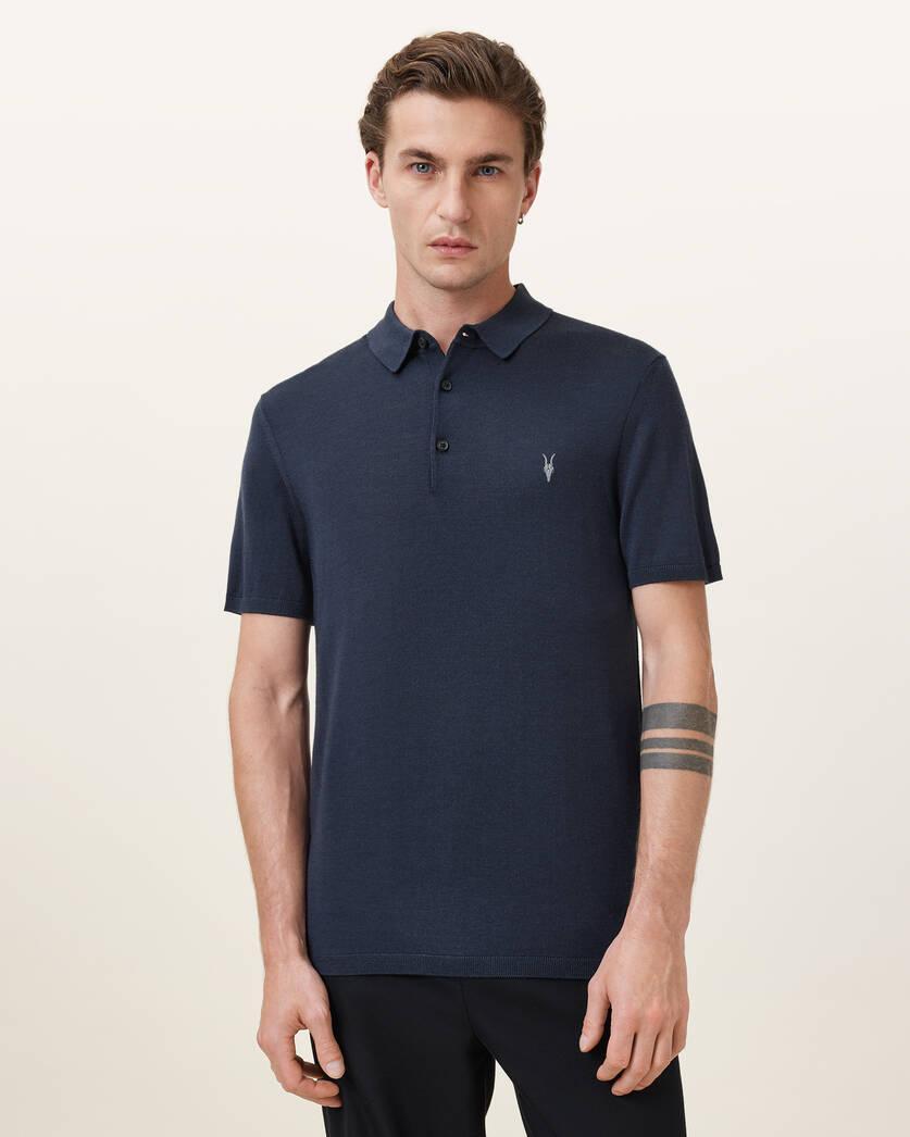 Mode Merino Short Sleeve Ramskull Polo Shirt Product Image