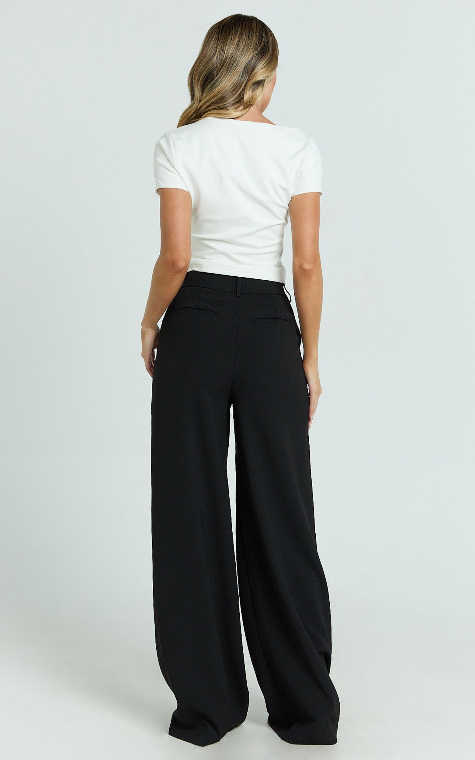 Tina Top - High Neck Cap Sleeve Cut Out Top in Off White Product Image