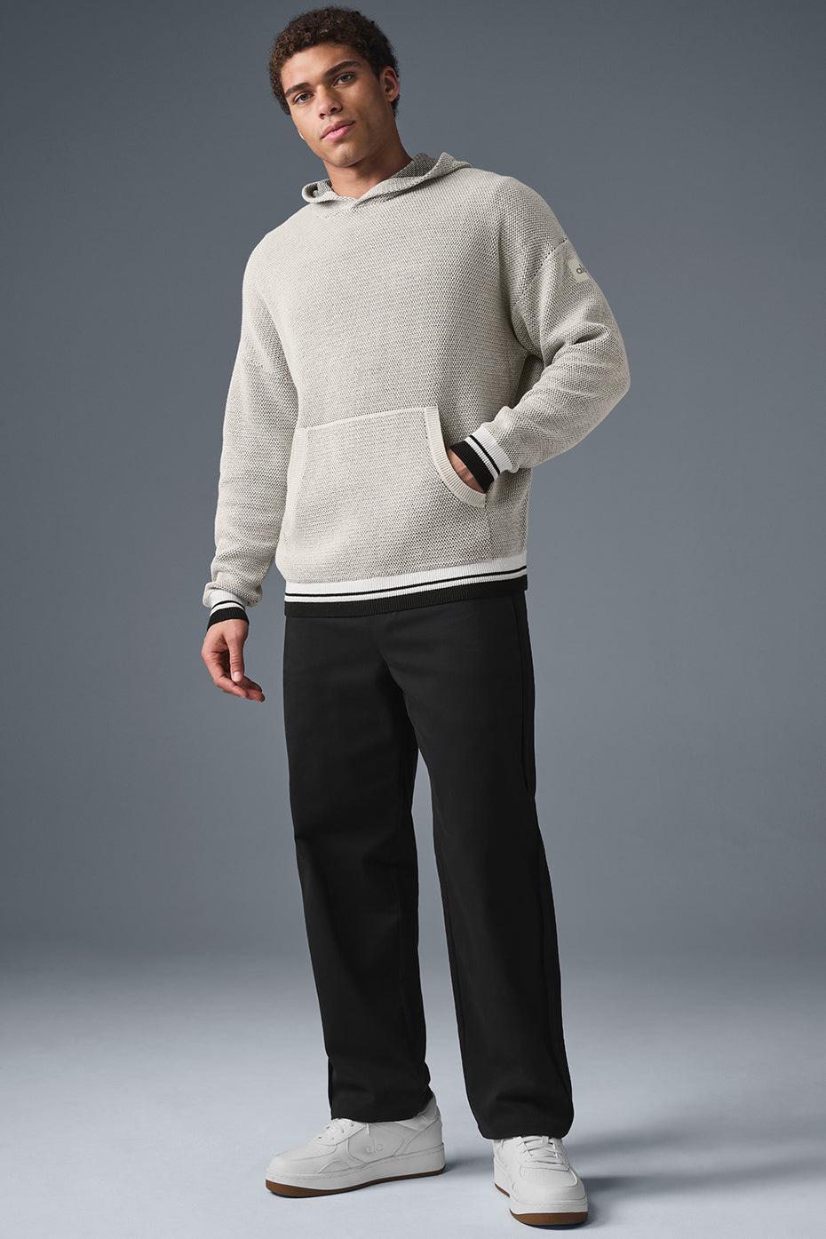 Sports Club Sweater Knit Hoodie - Bone Male Product Image