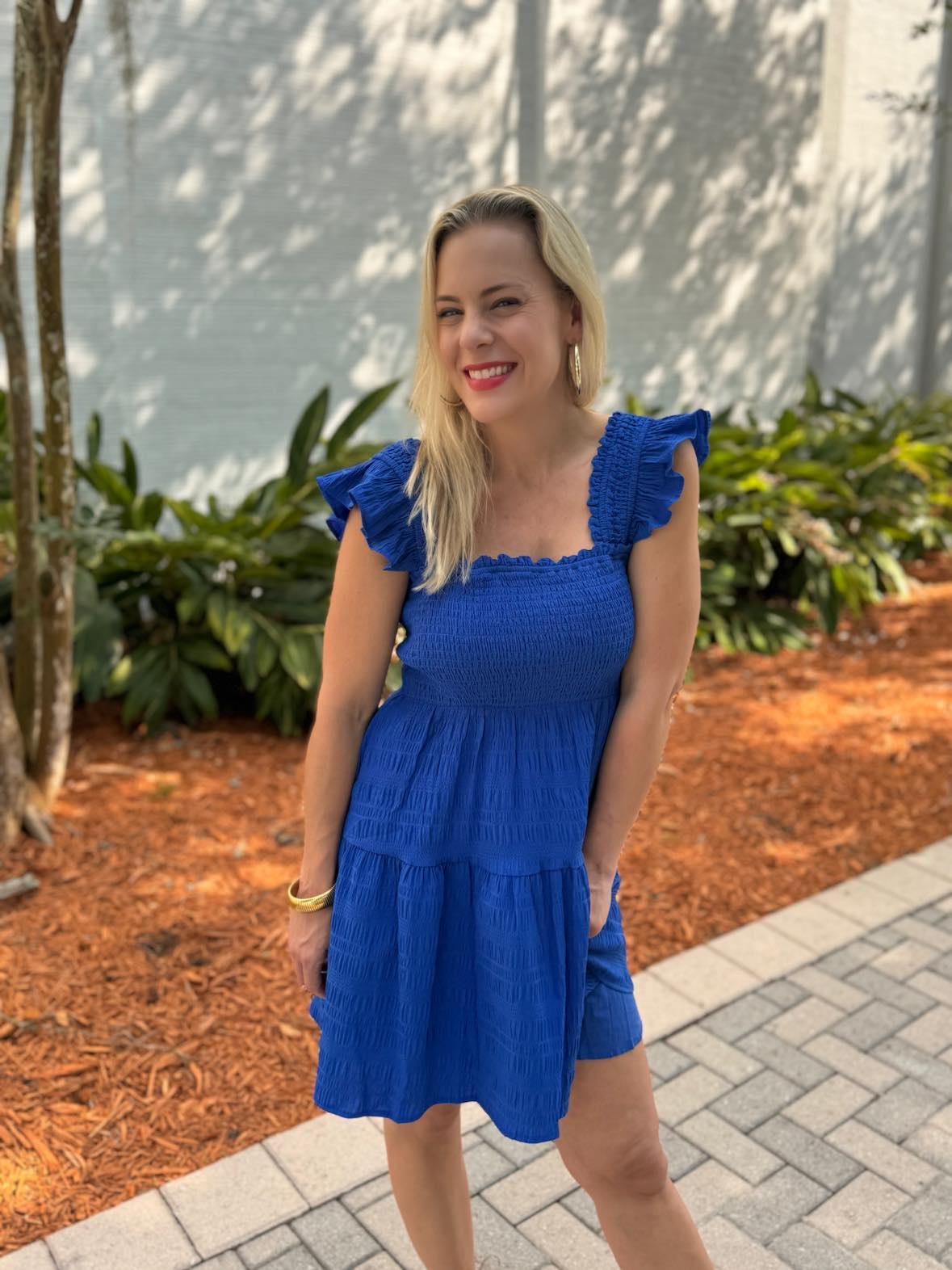Jacie  Smocked Mini Dress Product Image