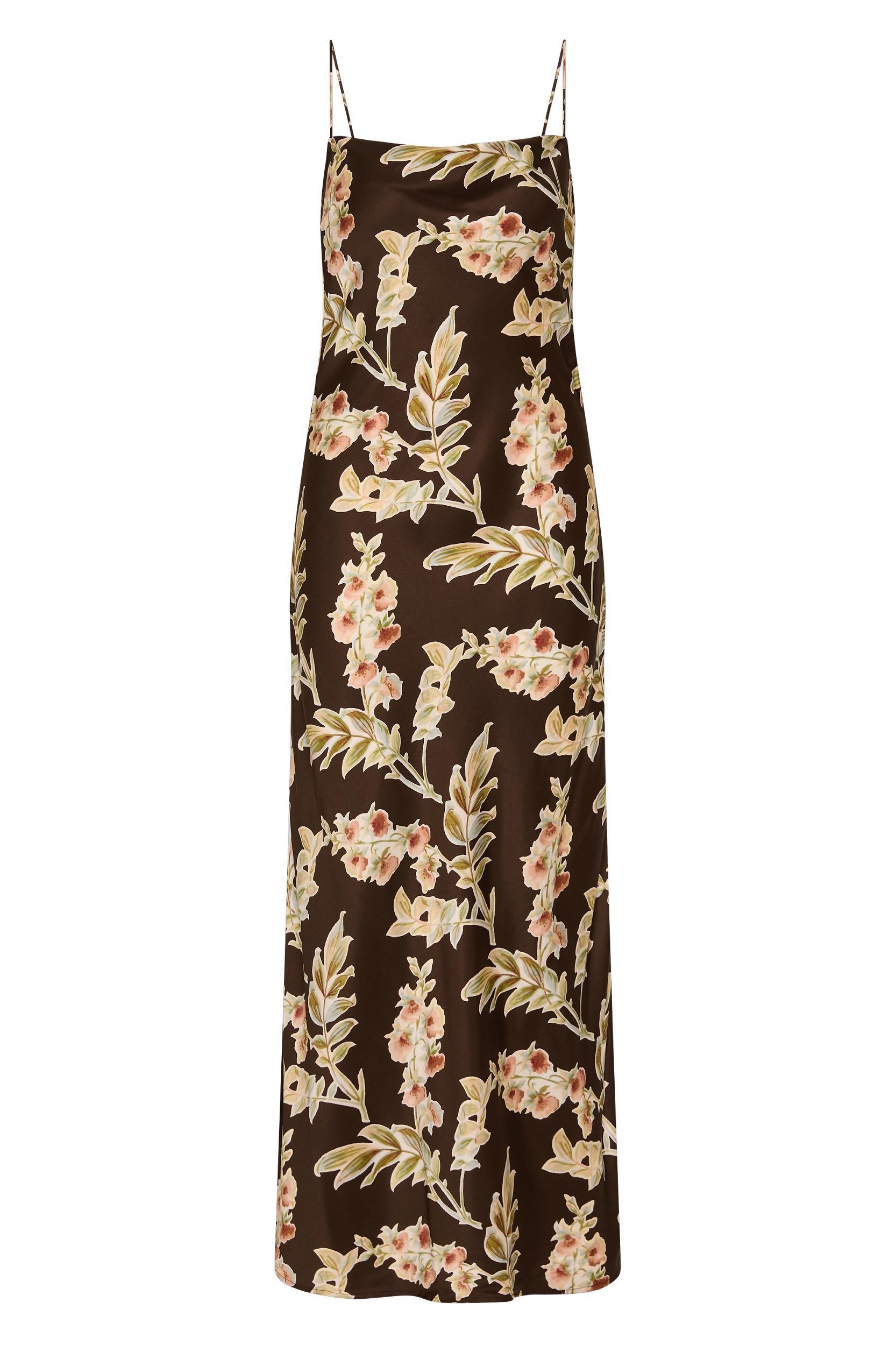 Faroe Maxi Dress Jardin Floral Chocolate Product Image