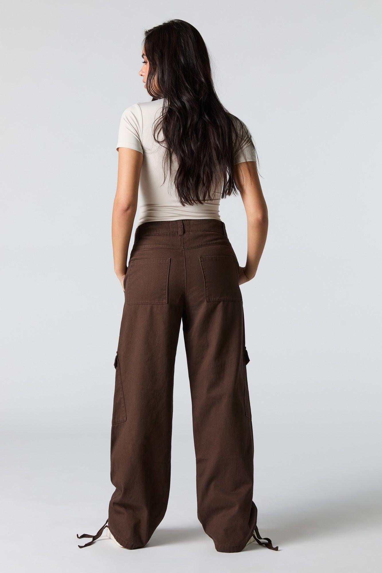 Drawstring Hem Baggy Cargo Pant Female Product Image