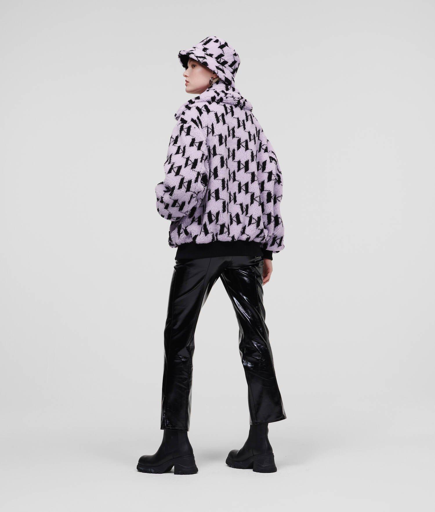KL MONOGRAM FAUX-SHEARLING BOMBER JACKET Product Image