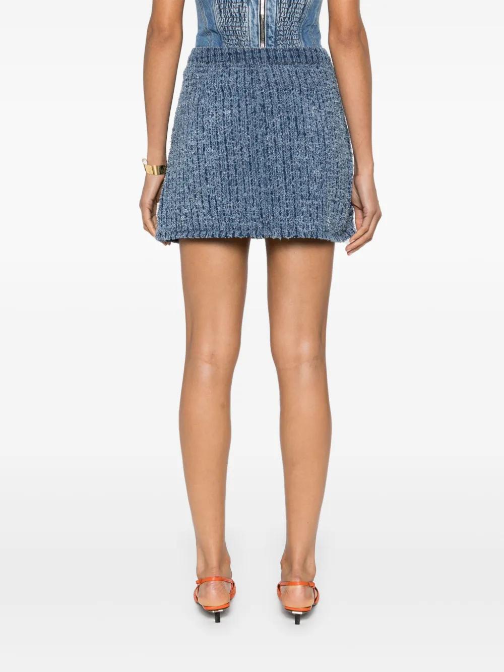 ripped denim mini skirt Product Image