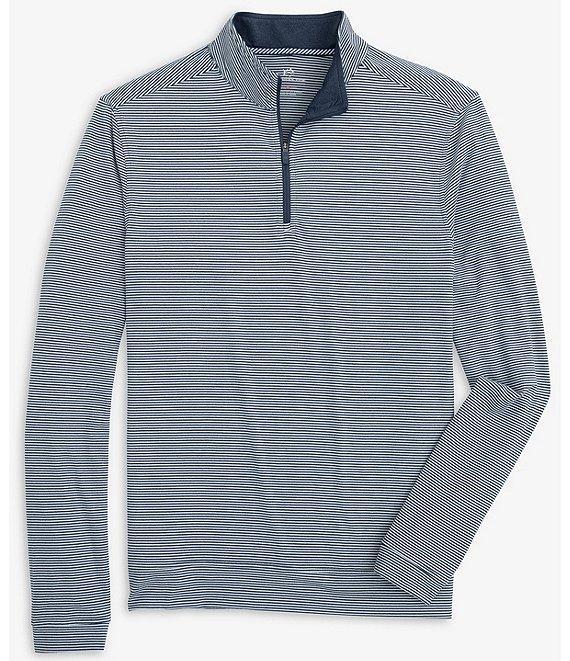 Southern Tide Heather Cruiser Micro Stripe Quarter-Zip Pullover Product Image