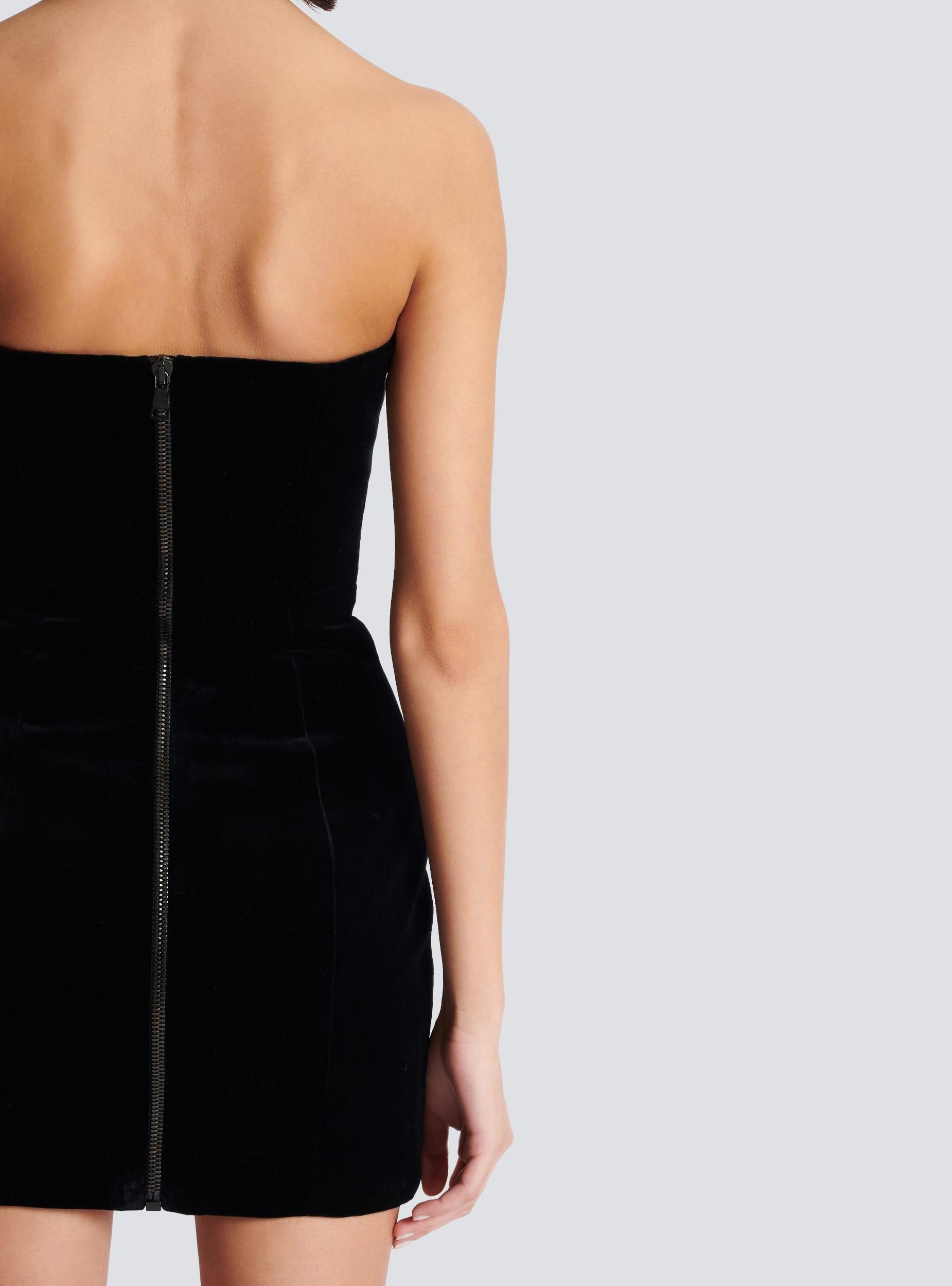 Paisley embroidered strapless dress Product Image