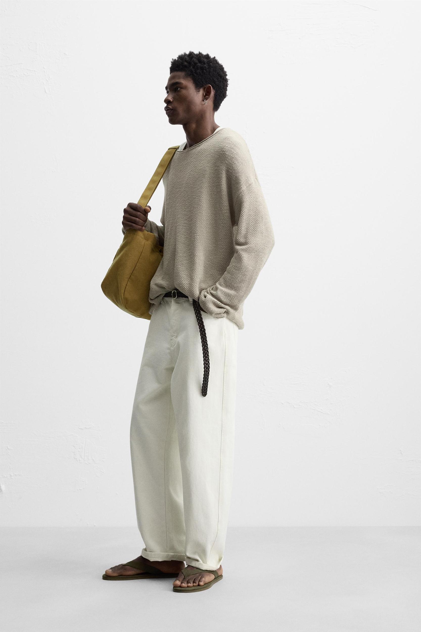 RELAXED FIT TEXTURED SWEATER Product Image