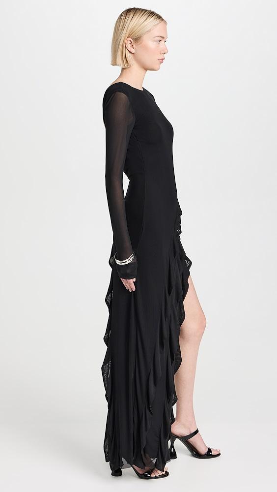 AFRM Jacie Ruffle Open Back Maxi Dress | Shopbop Product Image