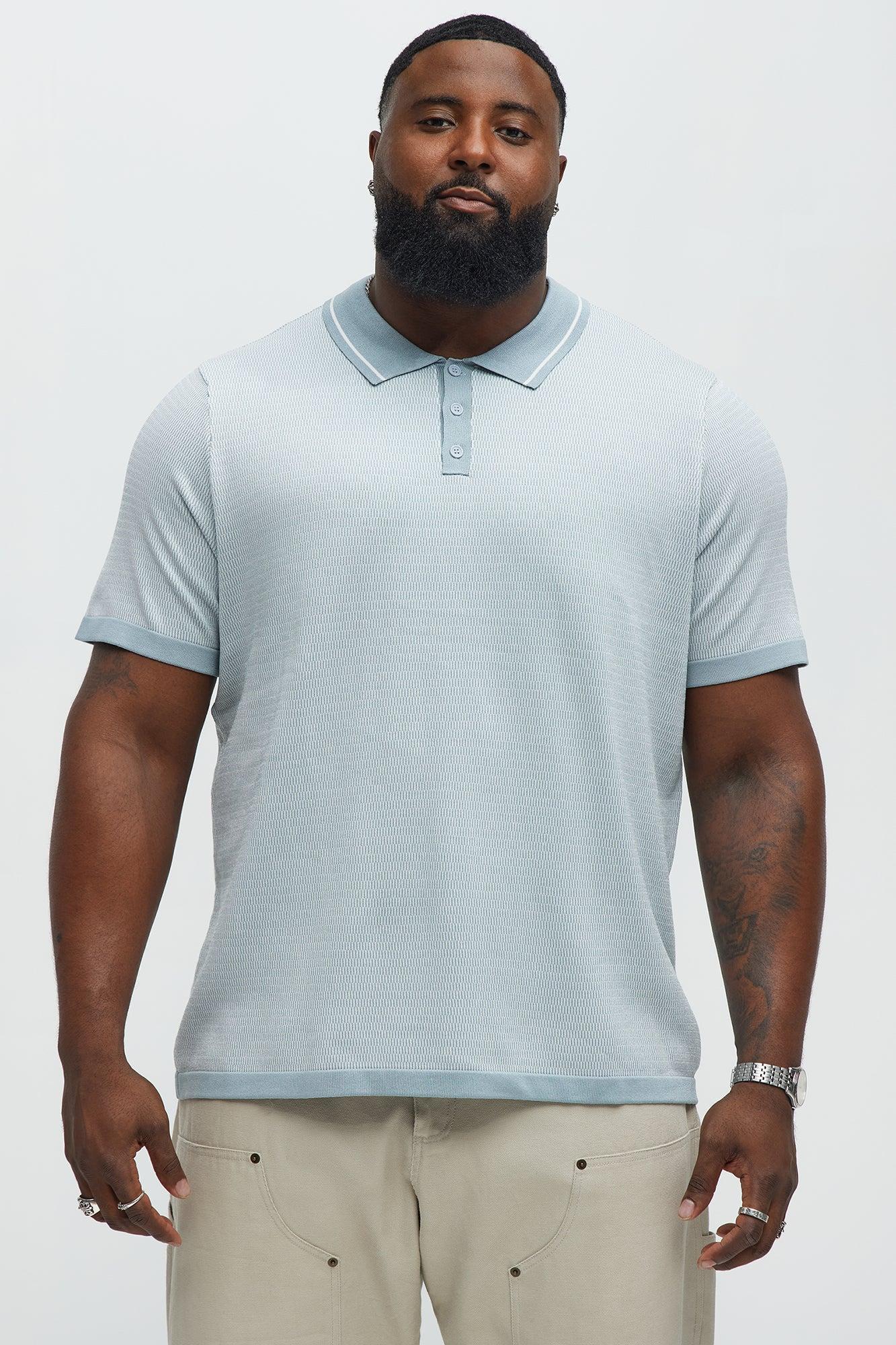 Calvin Textured Knit Polo - Grey/combo Product Image