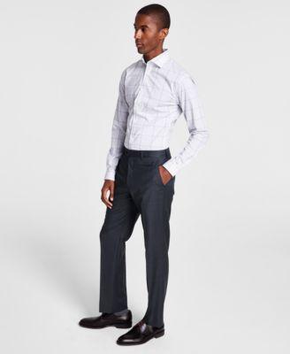 Michael Kors Mens Classic-Fit Wool-Blend Stretch Solid Suit Pants Product Image