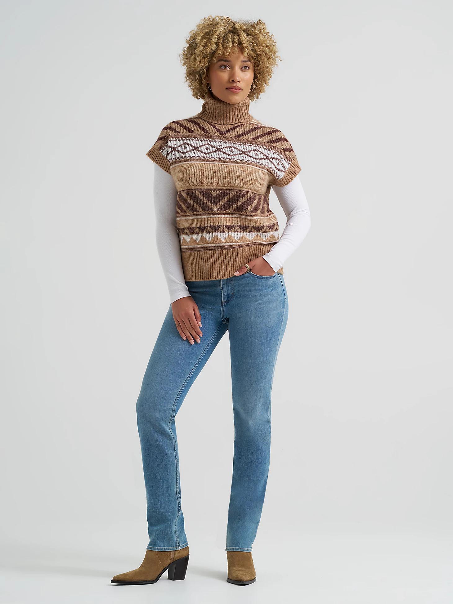 Women's Sleeveless Turtle Neck Sweater Vest | Women's Tops & Tees | Lee® Product Image
