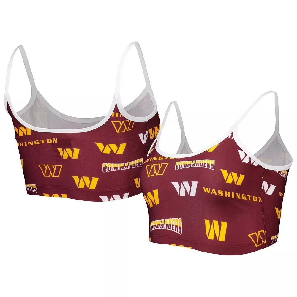 Women's Concepts Sport Burgundy/White Washington Commanders Breakthrough Allover Knit Sports Bra, Size: Medium, Wft Med Re Product Image