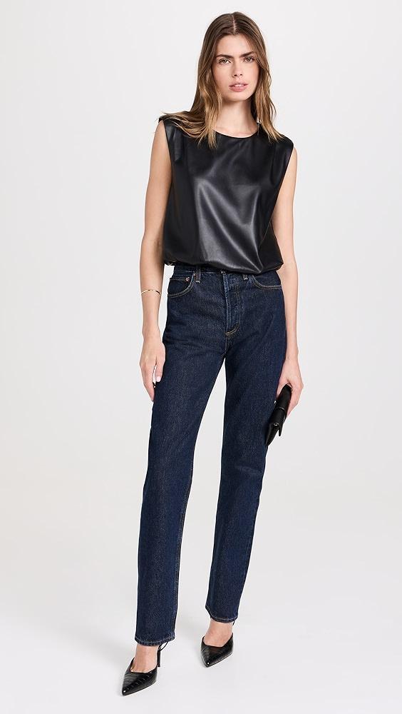Joe's Jeans The Maeve Vegan Leather Sleeveless Tee | Shopbop Product Image