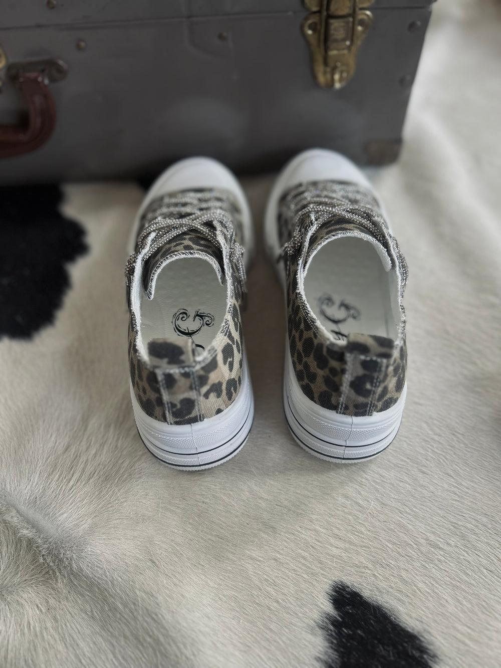 Can I Get An Aman Tan Leopard Sneakers Product Image