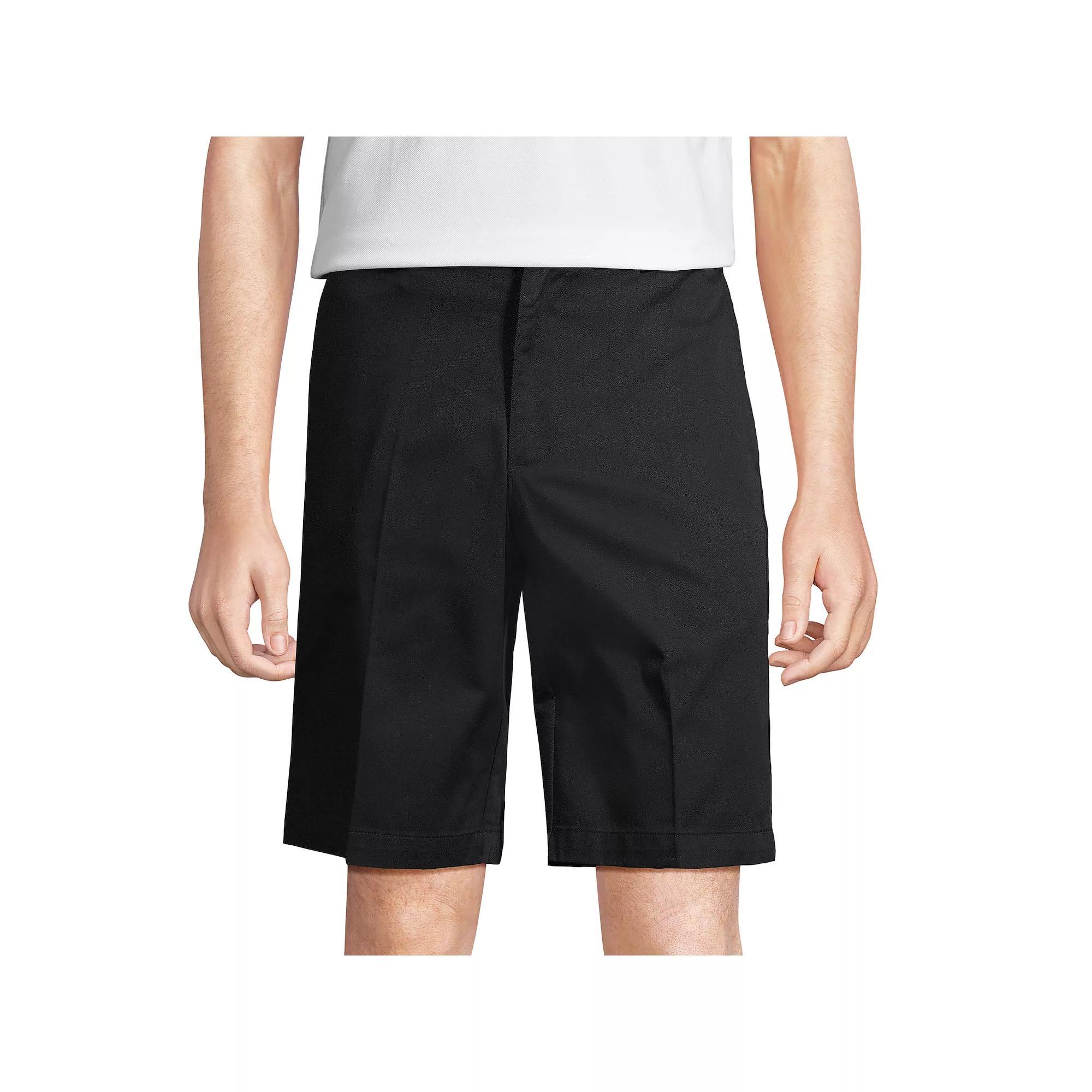Men's Lands' End Plain Front Wrinkle-Resistant Chino Shorts, Size: 36, Green Product Image